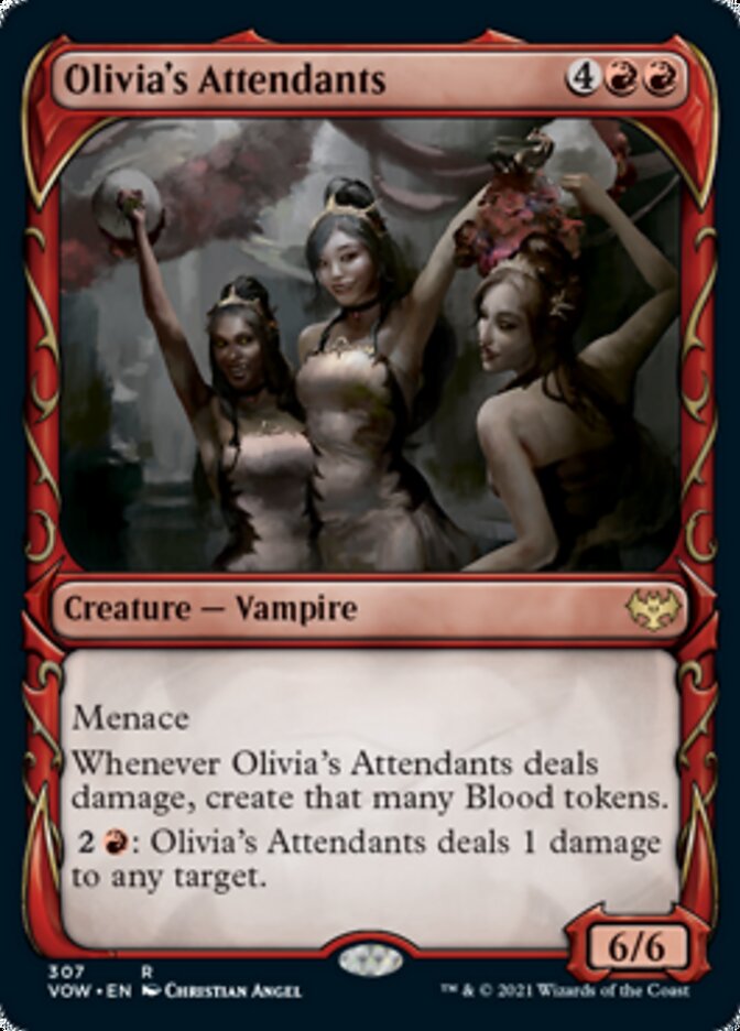 Olivia's Attendants (Showcase Fang Frame) [Innistrad: Crimson Vow] | Webway Games