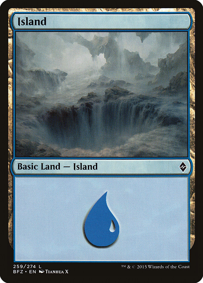 Island (#259a) [Battle for Zendikar] | Webway Games
