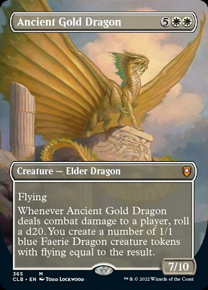 Ancient Gold Dragon (Borderless Alternate Art) [Commander Legends: Battle for Baldur's Gate] | Webway Games