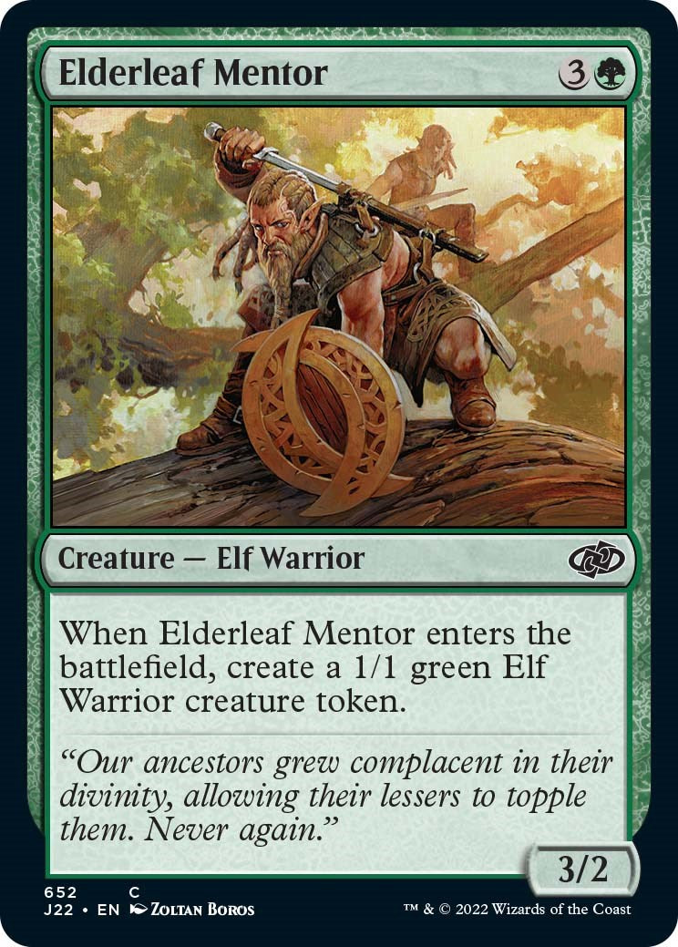 Elderleaf Mentor [Jumpstart 2022] | Webway Games