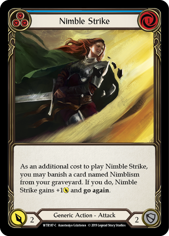 Nimble Strike (Blue) [WTR187-C] Alpha Print Rainbow Foil | Webway Games