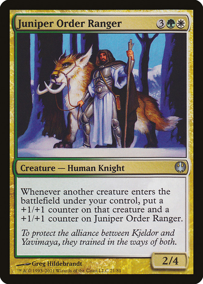 Juniper Order Ranger [Duel Decks: Knights vs. Dragons] | Webway Games