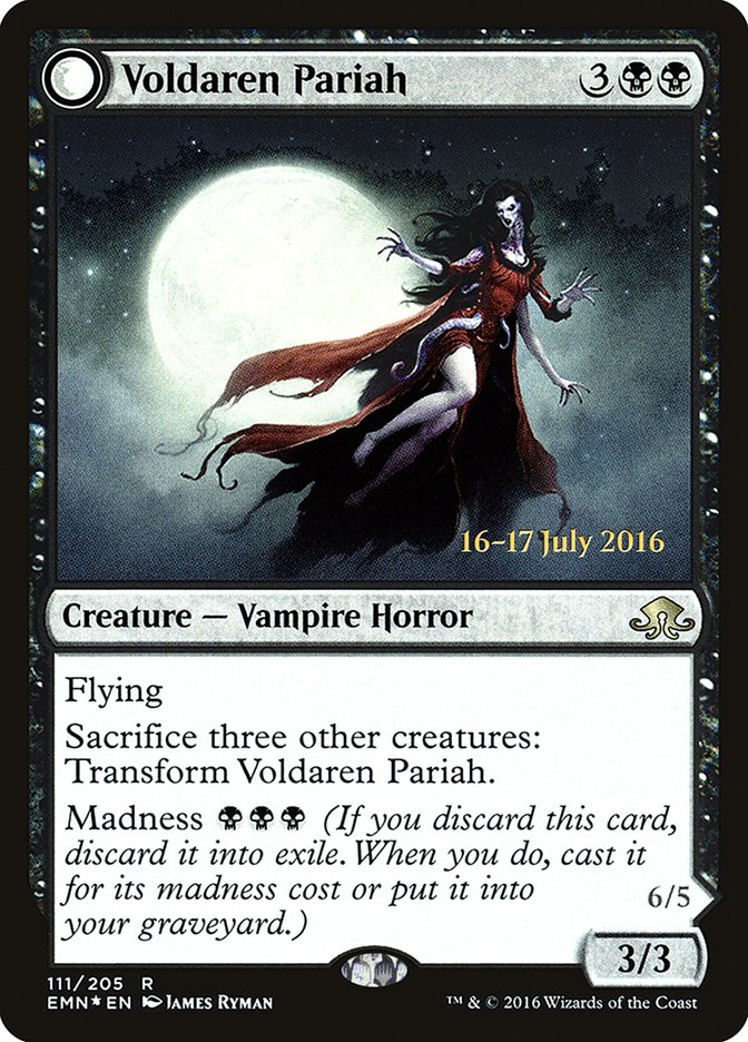 Voldaren Pariah // Abolisher of Bloodlines  (Prerelease) [Eldritch Moon Prerelease Promos] | Webway Games