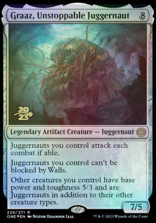 Graaz, Unstoppable Juggernaut [Phyrexia: All Will Be One Prerelease Promos] | Webway Games