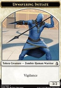 Unwavering Initiate // Wurm Token [Amonkhet Tokens] | Webway Games