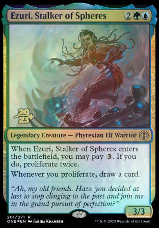 Ezuri, Stalker of Spheres [Phyrexia: All Will Be One Prerelease Promos] | Webway Games