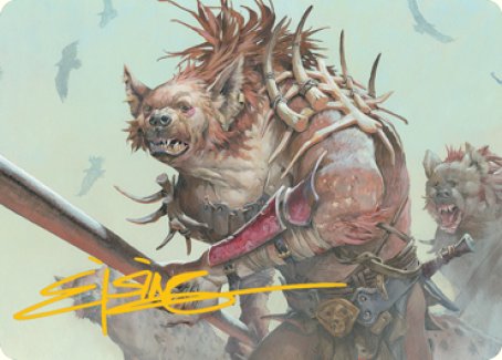 Gnoll Art Card (Gold-Stamped Signature) [Dungeons & Dragons: Adventures in the Forgotten Realms Art Series] | Webway Games