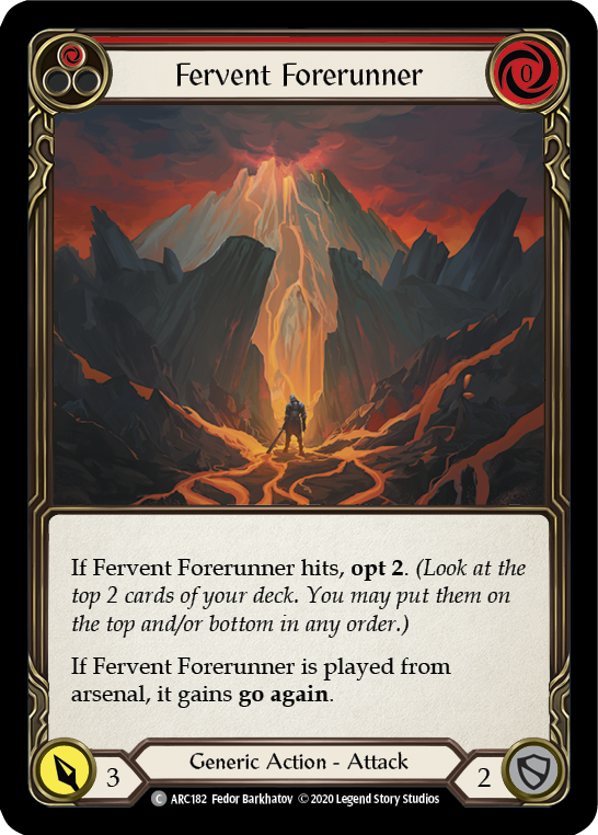 Fervent Forerunner (Red) [ARC182] Unlimited Rainbow Foil | Webway Games