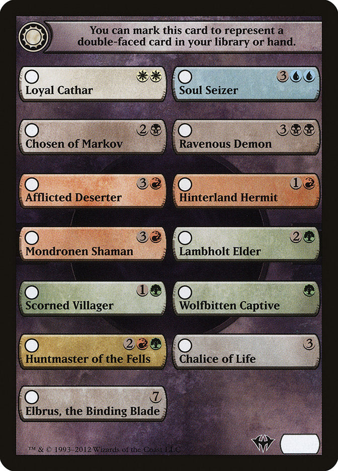 Checklist Card - Dark Ascension [Dark Ascension Tokens] | Webway Games