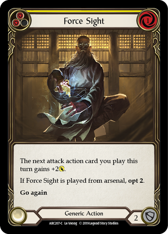 Force Sight (Yellow) [ARC207-C] 1st Edition Rainbow Foil