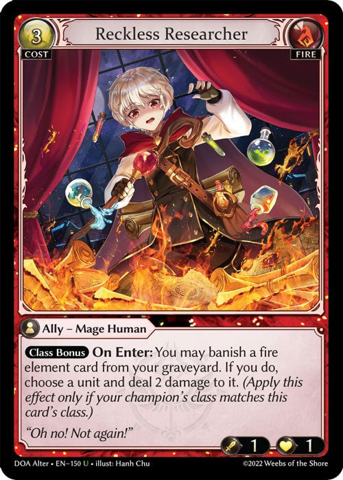 Reckless Researcher (150) [Dawn of Ashes: Alter Edition] | Webway Games