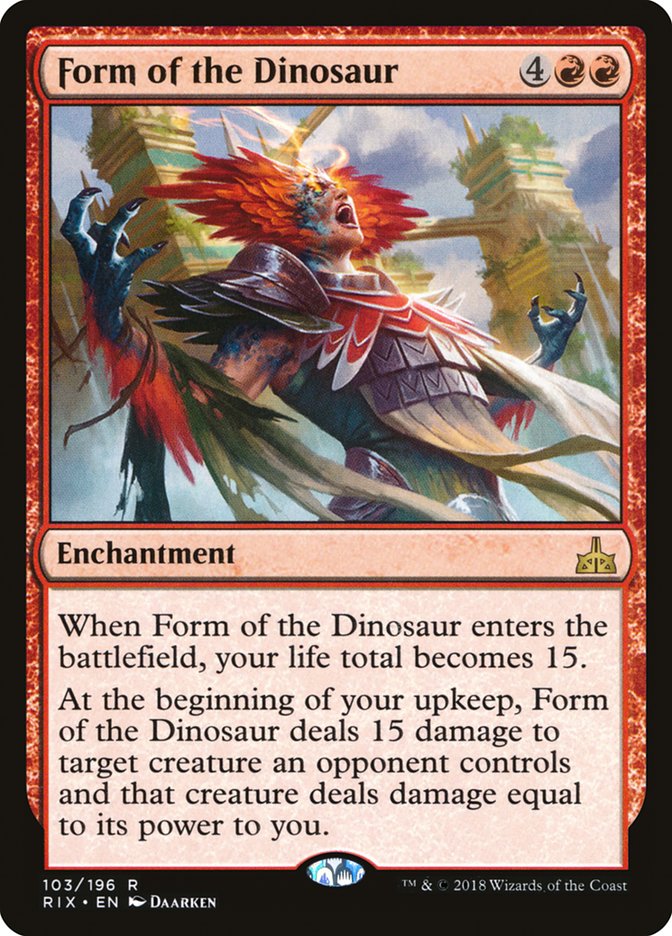 Form of the Dinosaur [Rivals of Ixalan] | Webway Games