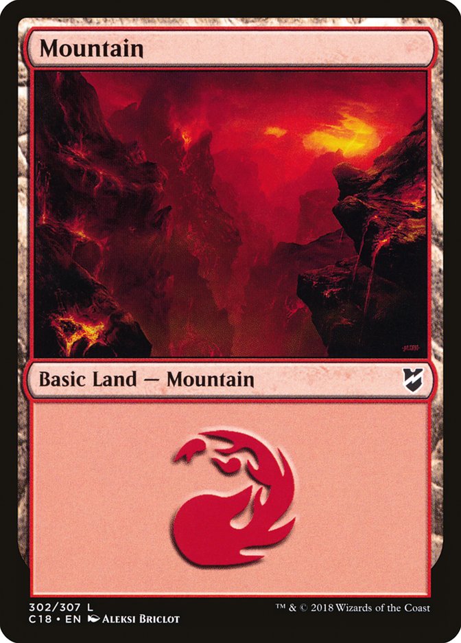 Mountain (#302) [Commander 2018] | Webway Games