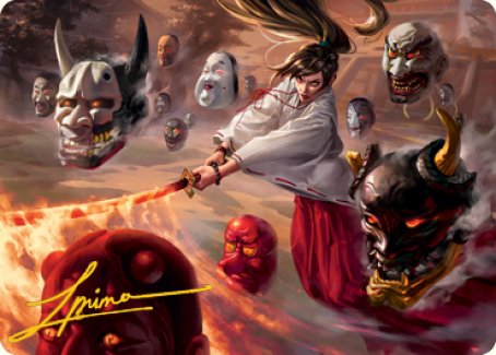 Unquenchable Fury Art Card (Gold-Stamped Signature) [Kamigawa: Neon Dynasty Art Series] | Webway Games