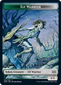 Elf Warrior // Germ Double-sided Token [Double Masters Tokens] | Webway Games