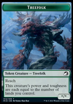 Treefolk Token [Innistrad: Midnight Hunt Tokens] | Webway Games