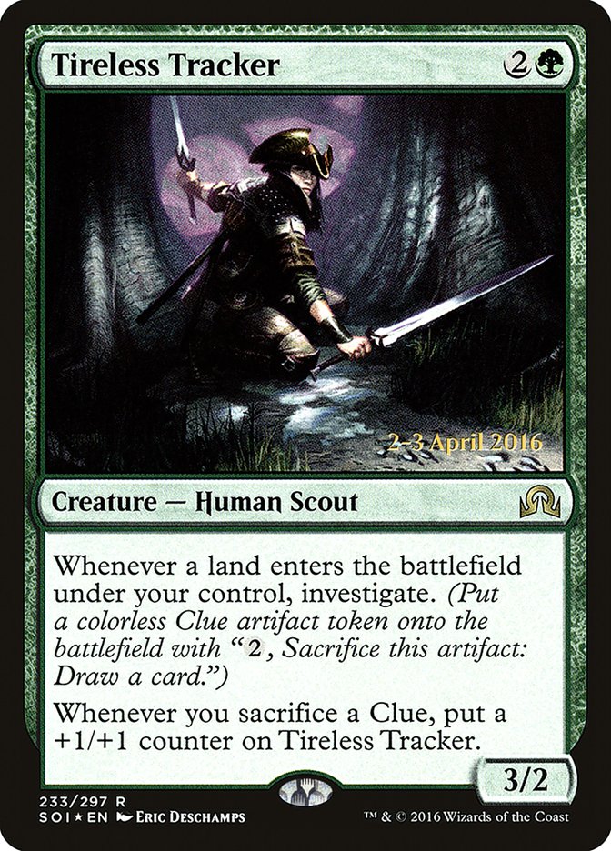 Tireless Tracker (Prerelease) [Shadows over Innistrad Prerelease Promos] | Webway Games