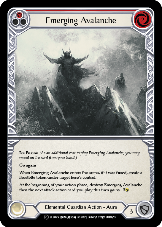 Emerging Avalanche (Red) [U-ELE025] Unlimited Normal | Webway Games