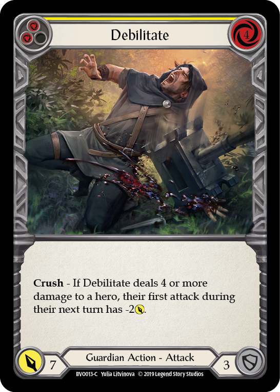Debilitate (Yellow) [BVO013-C] 1st Edition Normal | Webway Games