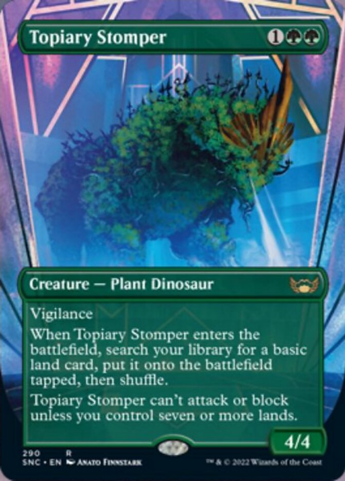 Topiary Stomper (Borderless Alternate Art) [Streets of New Capenna] | Webway Games