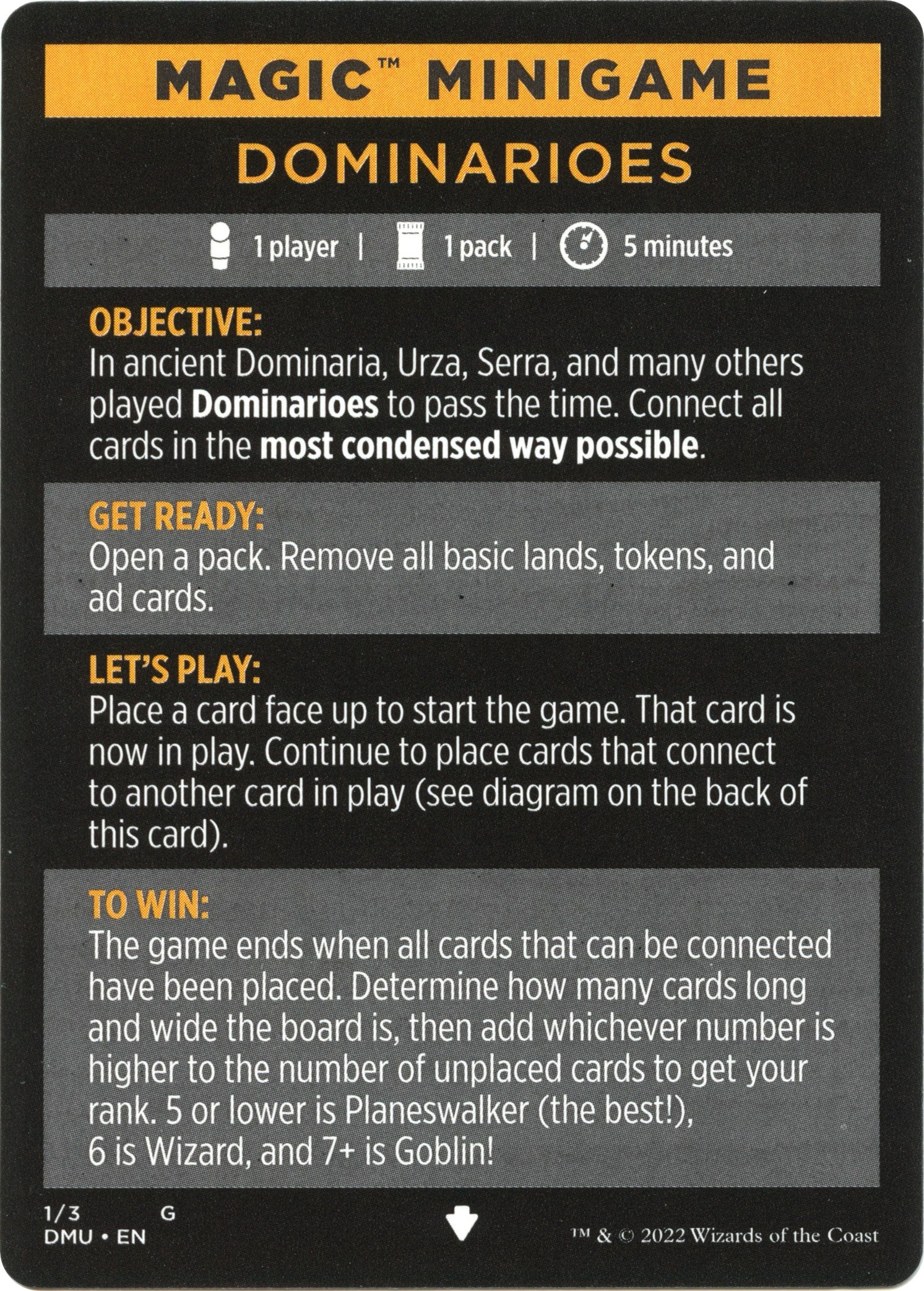 Dominarioes (Magic Minigame) [Dominaria United Minigame] | Webway Games