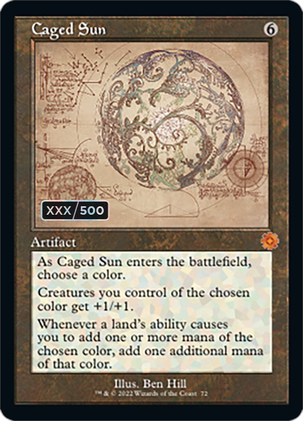 Caged Sun (Retro Schematic) (Serial Numbered) [The Brothers' War Retro Artifacts] | Webway Games
