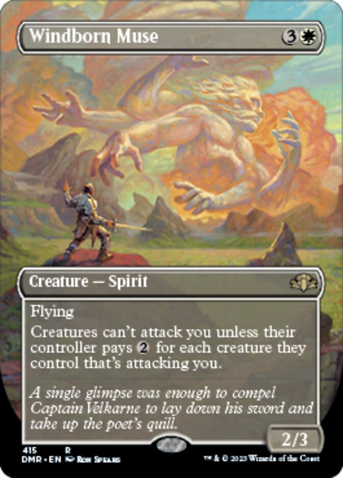 Windborn Muse (Borderless Alternate Art) [Dominaria Remastered] | Webway Games
