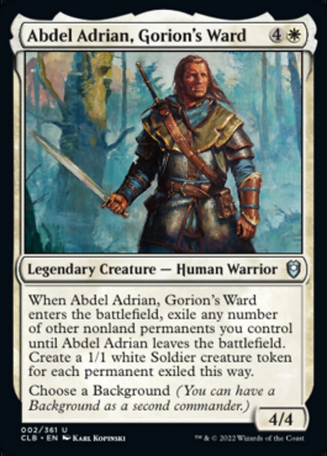 Abdel Adrian, Gorion's Ward [Commander Legends: Battle for Baldur's Gate] | Webway Games