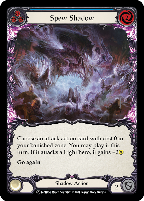 Spew Shadow (Blue) (Rainbow Foil) [U-MON214-RF] Unlimited Rainbow Foil | Webway Games