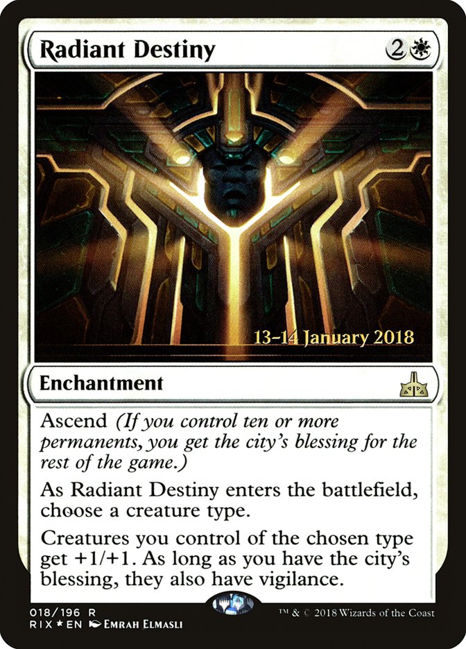 Radiant Destiny (Prerelease) [Rivals of Ixalan Prerelease Promos] | Webway Games