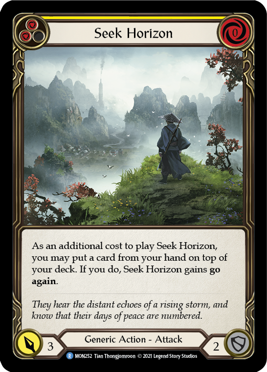 Seek Horizon (Yellow) (Rainbow Foil) [MON252-RF] 1st Edition Rainbow Foil | Webway Games