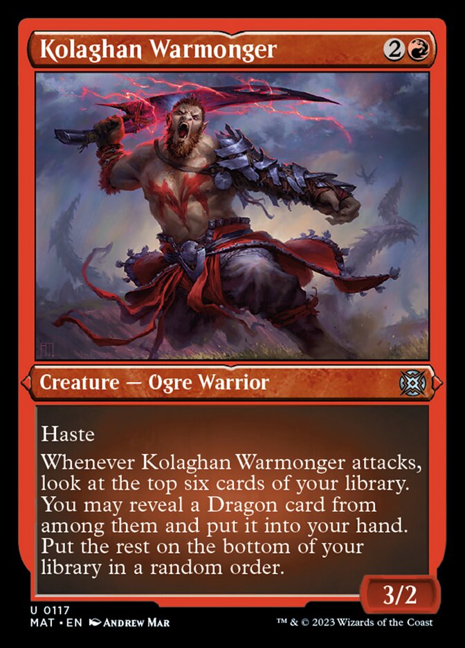 Kolaghan Warmonger (Foil Etched) [March of the Machine: The Aftermath] | Webway Games
