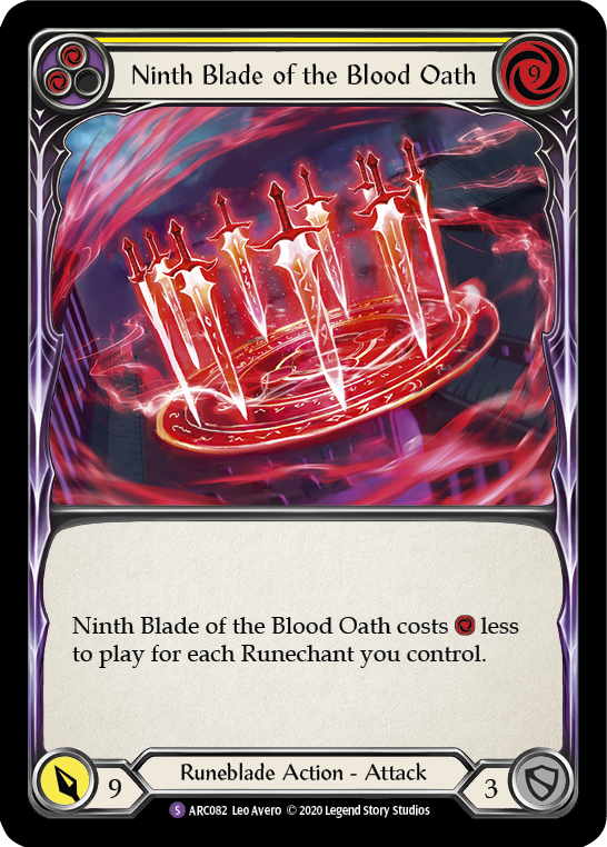 Ninth Blade of the Blood Oath [ARC082] Unlimited Rainbow Foil | Webway Games