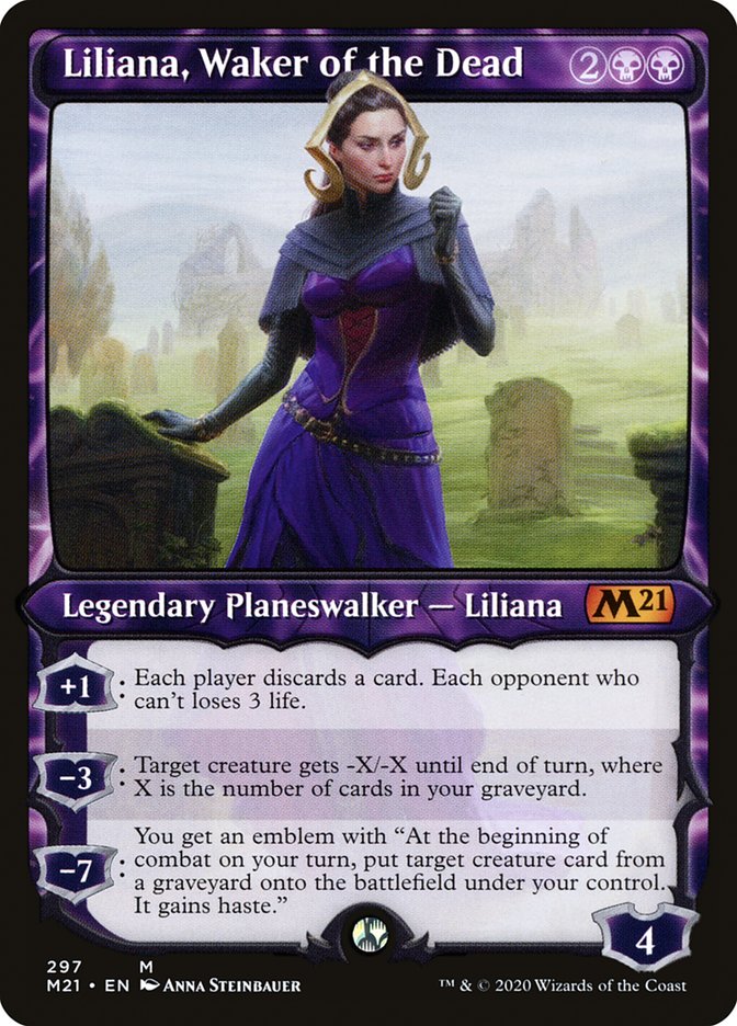 Liliana, Waker of the Dead (Showcase) [Core Set 2021] | Webway Games