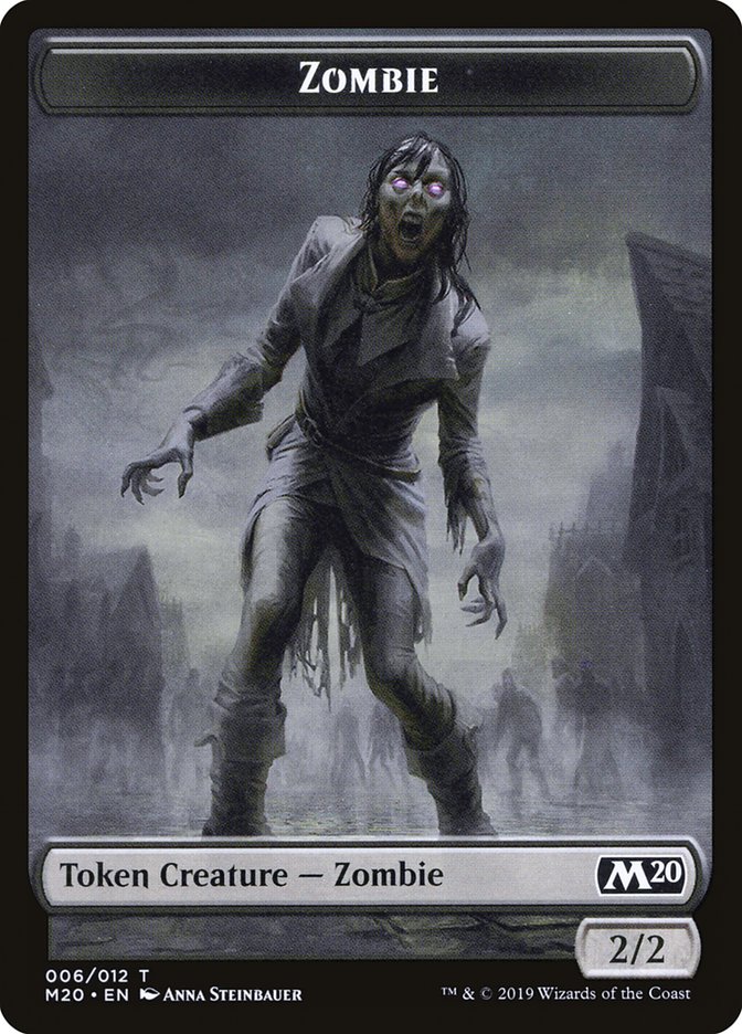 Zombie Token [Core Set 2020 Tokens] | Webway Games