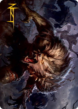 Village Reavers Art Card (Gold-Stamped Signature) [Innistrad: Midnight Hunt Art Series] | Webway Games