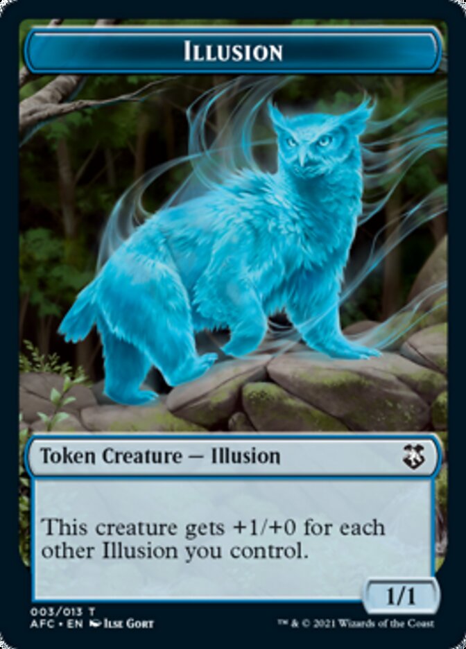 Illusion // Zombie Double-sided Token [Dungeons & Dragons: Adventures in the Forgotten Realms Commander Tokens] | Webway Games