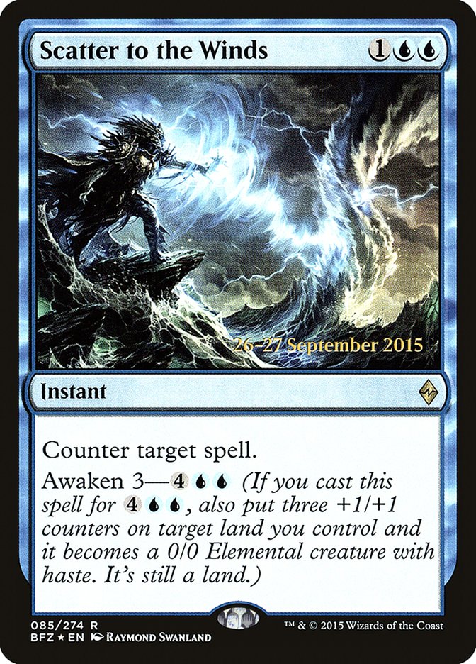 Scatter to the Winds  (Prerelease) [Battle for Zendikar Prerelease Promos] | Webway Games
