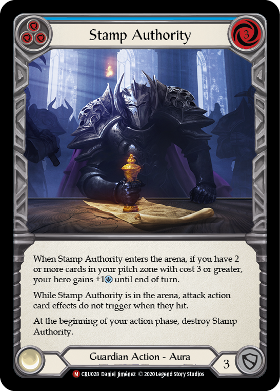 Stamp Authority [CRU028] 1st Edition Rainbow Foil | Webway Games