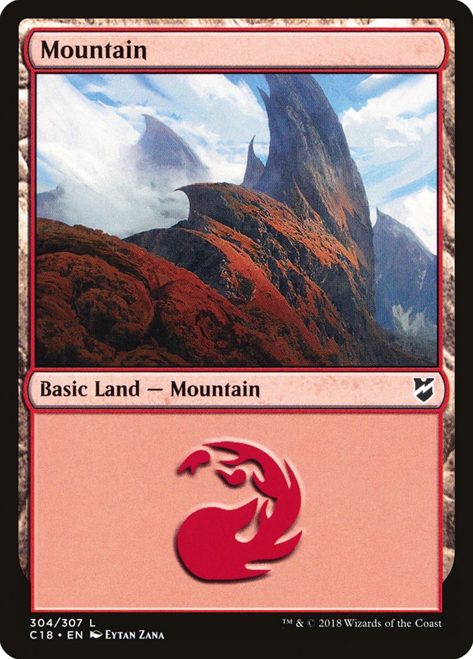 Mountain (#304) [Commander 2018] | Webway Games