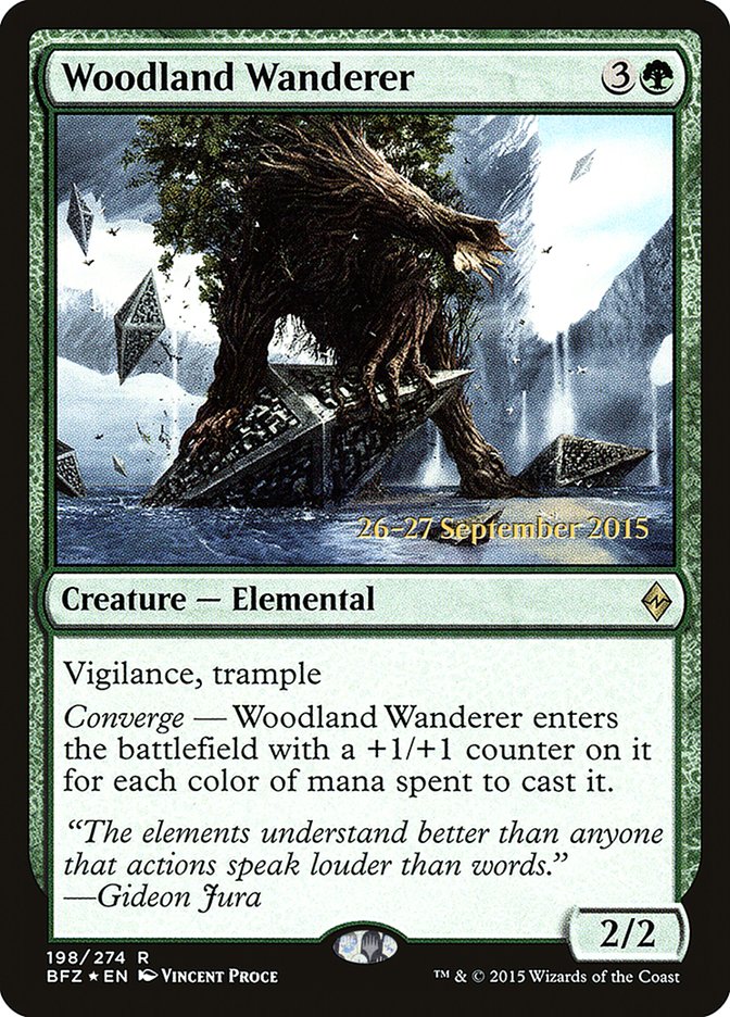 Woodland Wanderer  (Prerelease) [Battle for Zendikar Prerelease Promos] | Webway Games
