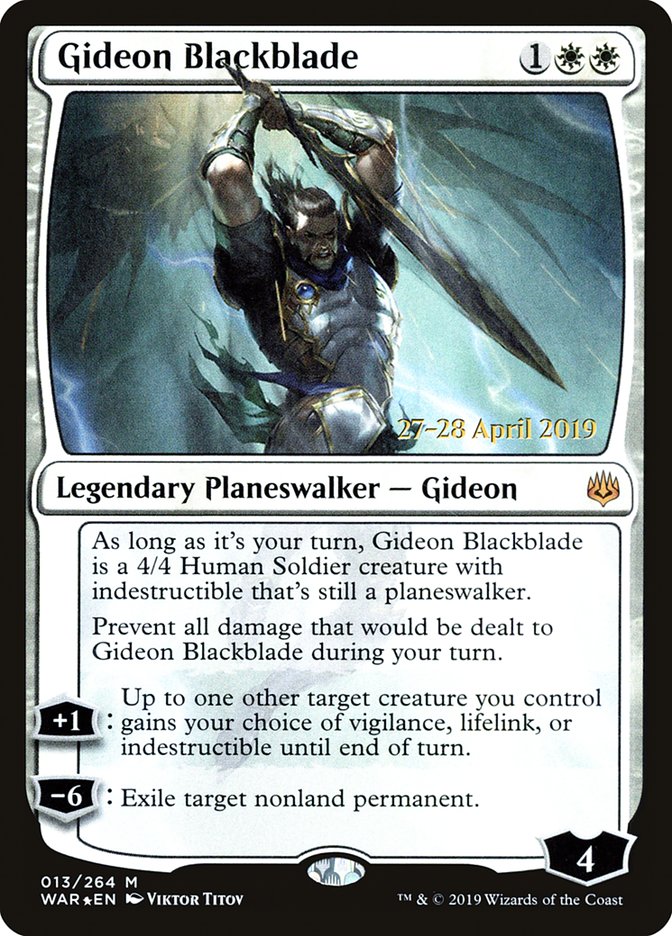 Gideon Blackblade  [War of the Spark Prerelease Promos] | Webway Games