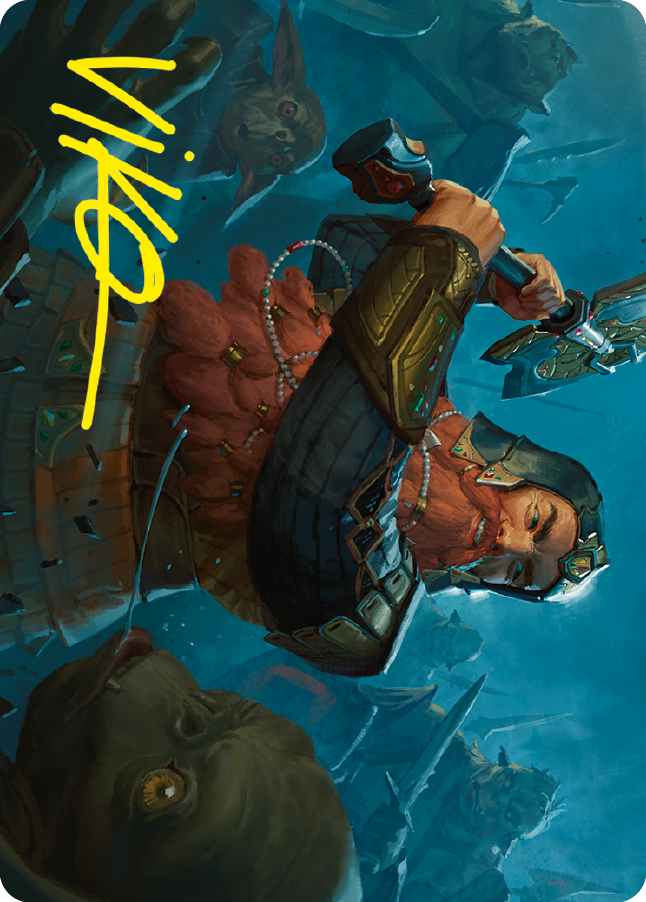 Gimli, Counter of Kills Art Card (10/81) (Gold-Stamped Signature) [The Lord of the Rings: Tales of Middle-earth Art Series] | Webway Games