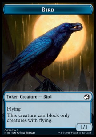 Bird Token [Innistrad: Midnight Hunt Tokens] | Webway Games