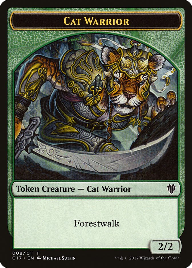 Cat Warrior Token [Commander 2017 Tokens] | Webway Games