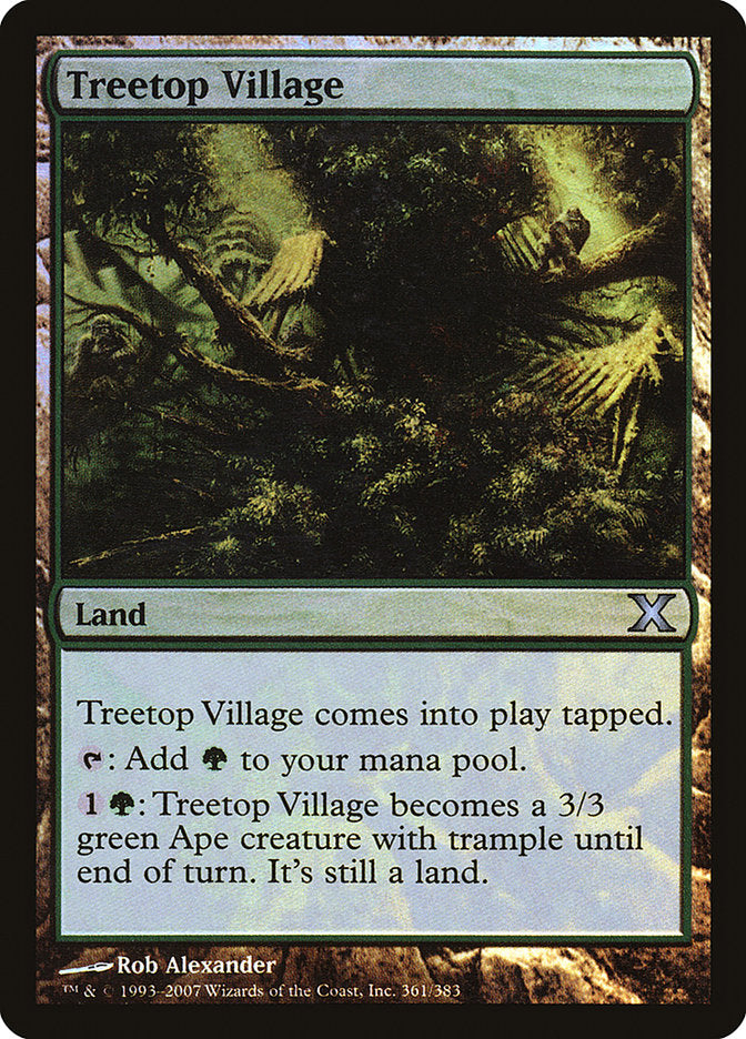 Treetop Village (Premium Foil) [Tenth Edition] | Webway Games