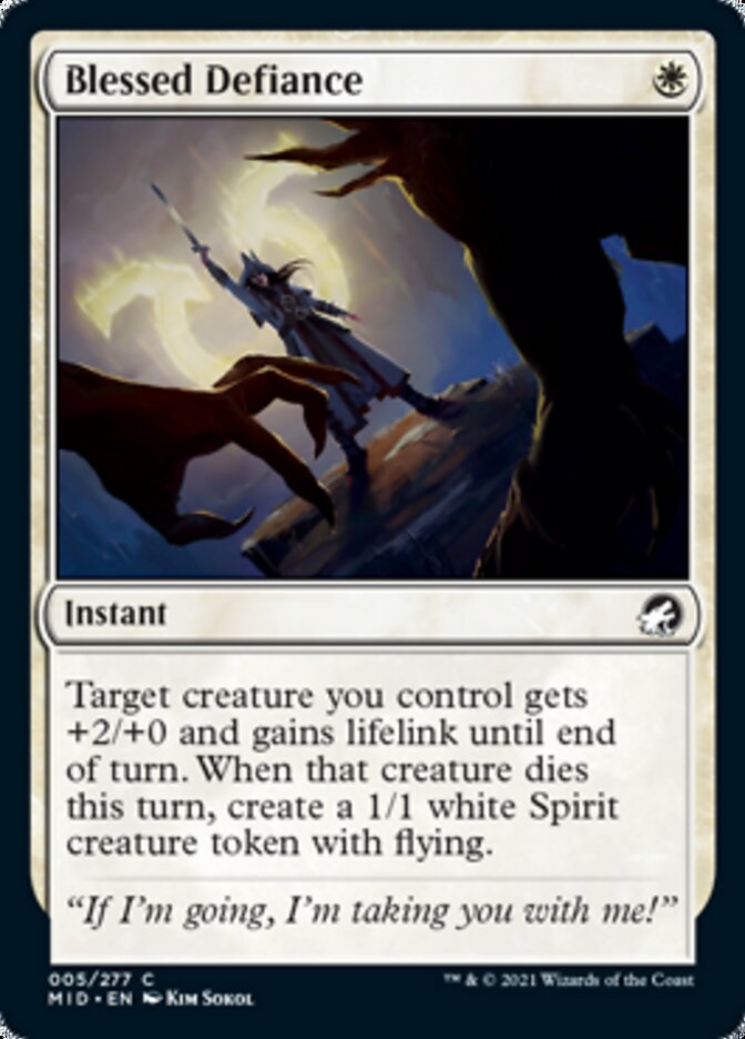 Blessed Defiance [Innistrad: Midnight Hunt] | Webway Games