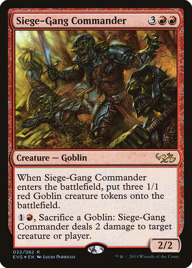 Siege-Gang Commander (Elves vs. Goblins) [Duel Decks Anthology] | Webway Games