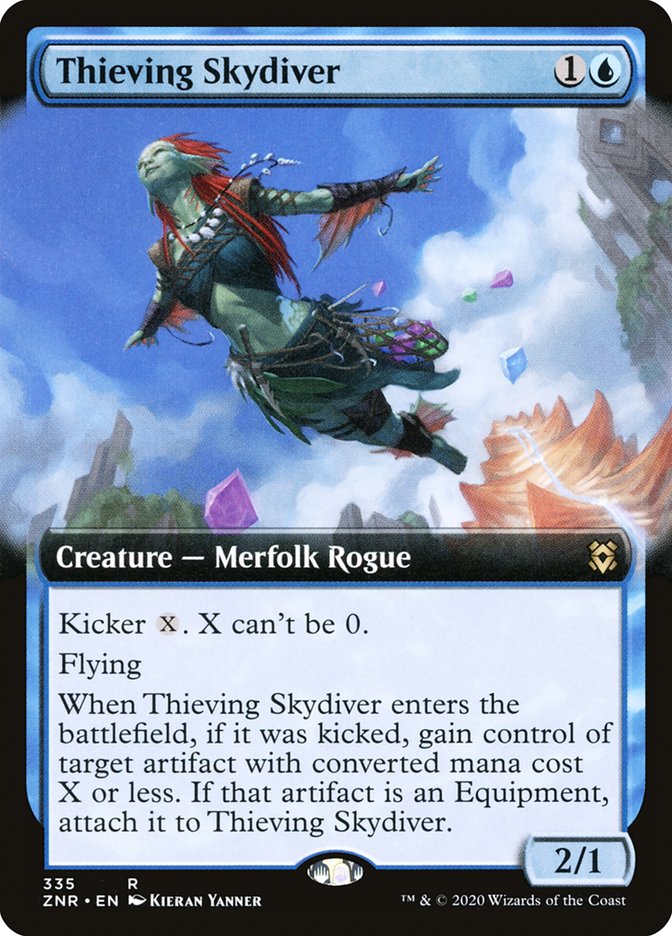 Thieving Skydiver (Extended Art) [Zendikar Rising] | Webway Games