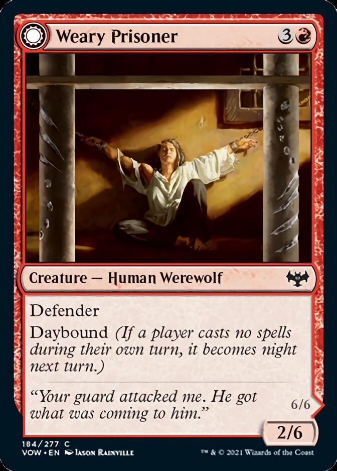 Weary Prisoner // Wrathful Jailbreaker [Innistrad: Crimson Vow] | Webway Games